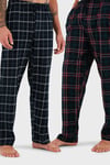 Buratti Pamuklu Regular Fit Normal Bel Düz Paça Cepli 2'li Paket Erkek Pijama Altı 6574003S2 LACİVERT-YEŞİL