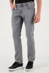 Buratti Pamuklu Regular Fit Normal Bel Boru Paça Jeans Erkek Kot Pantolon 2201S59PARMA GRİ