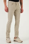 Buratti Pamuklu Regular Fit Normal Bel Boru Paça Jeans Erkek Kot Pantolon 2210S64PARMA BEJ