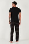 Buratti Pamuklu Regular Fit Normal Bel Düz Paça Cepli 2'li Paket Erkek Pijama Altı 6574003S2 Siyah Bordo-Siyah Bordo