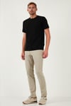 Buratti Pamuklu Regular Fit Normal Bel Boru Paça Jeans Erkek Kot Pantolon 2210S64PARMA BEJ