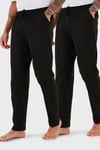 Buratti Pamuklu Regular Fit Normal Bel Düz Paça Cepli 2'li Paket Erkek Pijama Altı 6574003S2 SİYAH-SİYAH
