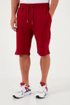 Buratti Pamuklu Regular Fit Normal Bel Cepli 2'li Paket Erkek Şort 590804142S2 Gri Melanj-Bordo