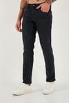 Buratti Pamuklu Regular Fit Normal Bel Boru Paça Jeans Erkek Kot Pantolon 2211C03PARMA Füme Siyah