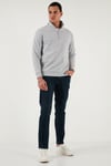 Buratti Pamuklu Regular Fit Normal Bel Boru Paça Jeans Erkek Kot Pantolon 2211C27PARMA LACİVERT