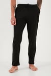Buratti Pamuklu Regular Fit Normal Bel Düz Paça Cepli 2'li Paket Erkek Pijama Altı 6574003S2 LACİVERT-SİYAH