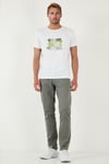 Buratti Pamuklu Regular Fit Normal Bel Boru Paça Jeans Erkek Kot Pantolon 2210S64PARMA AÇIK HAKİ