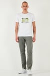 Buratti Pamuklu Regular Fit Normal Bel Boru Paça Jeans Erkek Kot Pantolon 2210S64PARMA AÇIK HAKİ