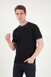 Buratti Pamuklu Regular Fit Şerit Detaylı Erkek T Shirt 5904089 SİYAH
