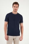 Buratti Pamuklu Regular Fit Şerit Detaylı Erkek T Shirt 5904089 İNDİGO