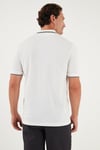 Buratti Pamuklu Regular Fit Şerit Detaylı Erkek Polo Yaka T Shirt 5902964 BEYAZ