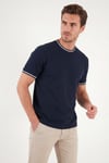 Buratti Pamuklu Regular Fit Şerit Detaylı Erkek T Shirt 5904089 İNDİGO