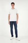 Buratti Pamuklu Regular Fit Şerit Detaylı Erkek T Shirt 5904089 BEYAZ