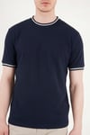 Buratti Pamuklu Regular Fit Şerit Detaylı Erkek T Shirt 5904089 İNDİGO
