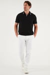 Buratti Pamuklu Regular Fit Şerit Detaylı Erkek Polo Yaka T Shirt 5902964 SİYAH