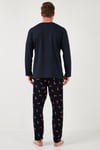 Buratti Pamuklu Regular Fit Uzun Kollu Erkek Pijama Takımı 6572013 LACİVERT