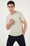 Buratti Pamuklu Regular Fit V Yaka Erkek T Shirt 5902719 TAŞ