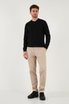 Buratti Pamuklu Regular Fit V Yaka Erkek Kazak 456202 V SİYAH