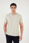 Buratti Pamuklu Regular Fit V Yaka Erkek T Shirt 5902719 TAŞ