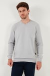 Buratti Pamuklu Regular Fit V Yaka Erkek Kazak 456202 V GRİ