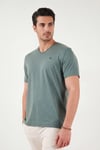 Buratti Pamuklu Regular Fit V Yaka Erkek T Shirt 5902719 NEFTİ