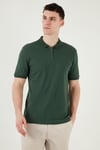 Buratti Pamuklu Regular Fit Yarım Fermuarlı 3'lü Paket Erkek Polo Yaka T Shirt 5903008S3 Nefti-Saks-Toprak