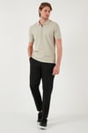 Buratti Pamuklu Regular Fit Yarım Fermuarlı 3'lü Paket Erkek Polo Yaka T Shirt 5902434S3 Taş-Açık Haki-Mavi