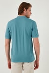 Buratti Pamuklu Regular Fit Yarım Fermuarlı Erkek Polo Yaka T Shirt 5901029 MAVİ