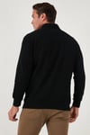 Buratti Pamuklu Regular Fit Yarım Fermuarlı Dik Yaka 2'li Paket Erkek Sweat 5905716S2 SİYAH-KOYU KAHVE
