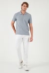 Buratti Pamuklu Regular Fit Yarım Fermuarlı 3'lü Paket Erkek Polo Yaka T Shirt 5902434S3 Siyah-Gri-Vizon