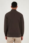 Buratti Pamuklu Regular Fit Yarım Fermuarlı Dik Yaka 2'li Paket Erkek Sweat 5905716S2 Ekru-Koyu Kahve