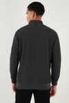 Buratti Pamuklu Regular Fit Yarım Fermuarlı Dik Yaka 2'li Paket Erkek Sweat 5905716S2 Koyu Lacivert-Antrasit