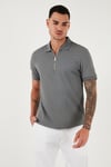 Buratti Pamuklu Regular Fit Yarım Fermuarlı 3'lü Paket Erkek Polo Yaka T Shirt 5902915S3 Beyaz-Açık Haki-Gri