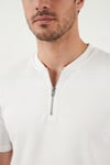 Buratti Pamuklu Regular Fit Yarım Fermuarlı Erkek T Shirt 5902653 BEYAZ