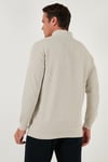 Buratti Pamuklu Regular Fit Yarım Fermuarlı Dik Yaka 2'li Paket Erkek Sweat 5905716S2 TAŞ-VİŞNE