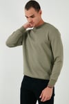 Buratti Pamuklu Relaxed Fit Bisiklet Yaka Erkek Sweat 5905453 HAKİ