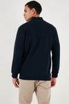 Buratti Pamuklu Relaxed Fit Dik Yaka Fermuarlı Erkek Hırka 5901075 LACİVERT