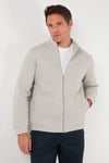 Buratti Pamuklu Relaxed Fit Dik Yaka Fermuarlı Erkek Hırka 5901075 TAŞ