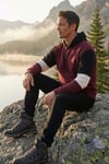 Buratti Pamuklu Relaxed Fit Kapüşonlu İçi Tüylü Yumuşak Şardonlu Erkek Sweat 5905299 VİŞNE