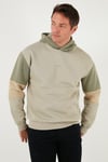Buratti Pamuklu Relaxed Fit Kapüşonlu İçi Tüylü Yumuşak Şardonlu Erkek Sweat 5905299 TAŞ