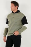 Buratti Pamuklu Relaxed Fit Kapüşonlu İçi Tüylü Yumuşak Şardonlu Erkek Sweat 5905299 HAKİ