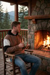 Buratti Pamuklu Relaxed Fit Kapüşonlu İçi Tüylü Yumuşak Şardonlu Erkek Sweat 5905299 SAFARİ