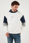 Buratti Pamuklu Relaxed Fit Kapüşonlu İçi Tüylü Yumuşak Şardonlu 2' li Paket Erkek Sweat 5905299S2 Açık Haki-Ekru