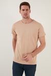 Buratti Pamuklu Slim Fit Bisiklet Yaka Erkek T Shirt 541TACTICAL VİZON