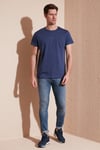 Buratti Pamuklu Slim Fit Bisiklet Yaka Erkek T Shirt 541TACTICAL AÇIK LACİVERT