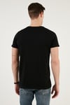 Buratti Pamuklu Slim Fit Bisiklet Yaka Baskılı 3'lü Paket Erkek T Shirt 541S31 Siyah-Beyaz-Beyaz