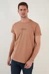 Buratti Pamuklu Slim Fit Bisiklet Yaka Erkek T Shirt 541IFIT BİSKÜVİ