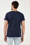 Buratti Pamuklu Slim Fit Bisiklet Yaka Baskılı 3'lü Paket Erkek T Shirt 541S31 Açık Gri-Beyaz-Lacivert