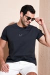 Buratti Pamuklu Slim Fit Bisiklet Yaka Erkek T Shirt 541FOLLOW KOYU ANTRASİT