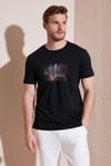 Buratti Pamuklu Slim Fit Bisiklet Yaka Erkek T Shirt 646R8120 SİYAH